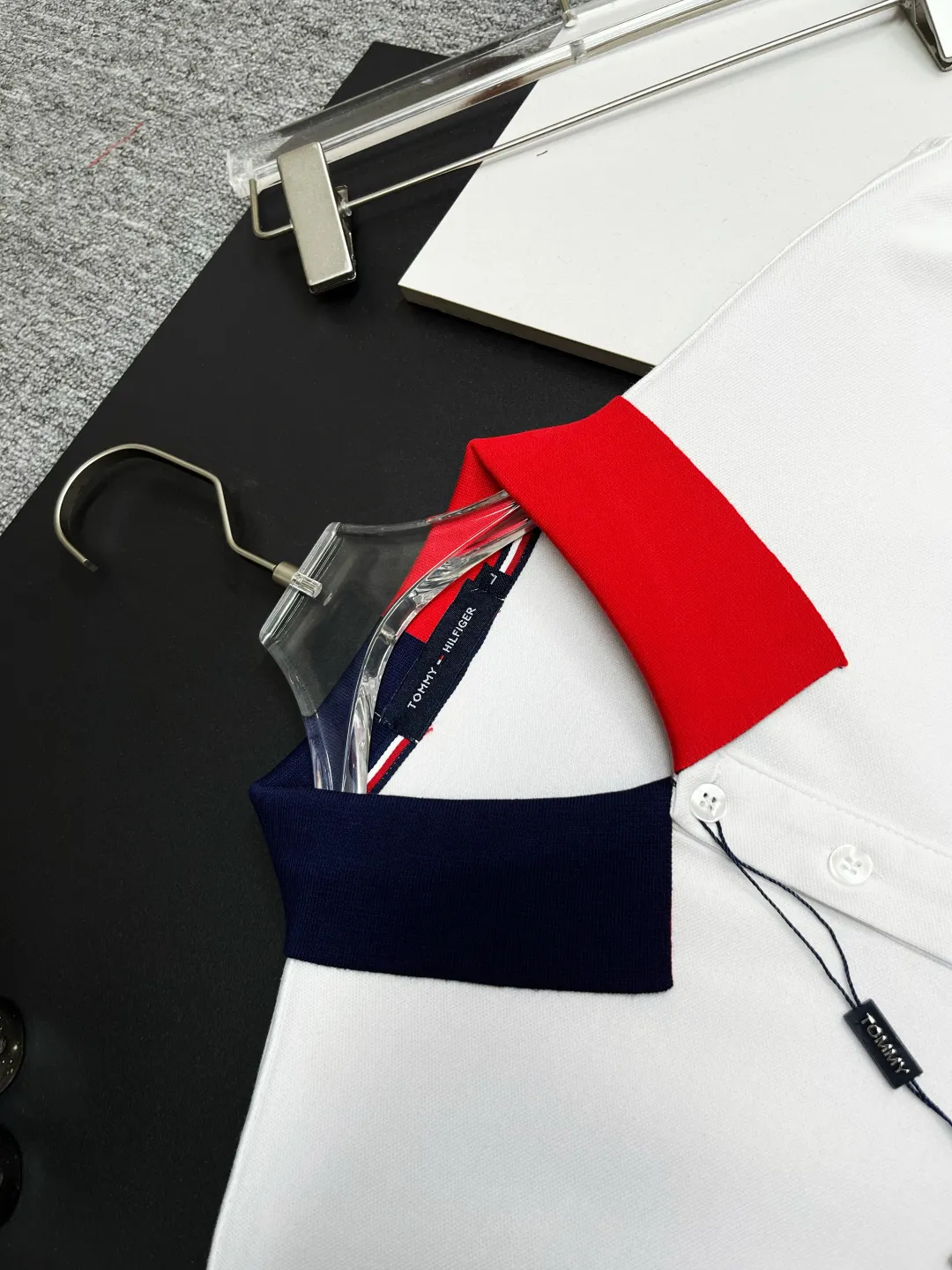 TOMMY New Arrival Polo Same Style 210 ， Factory New Arrival Versatile : Royal Blue White Red Size：M-3XL